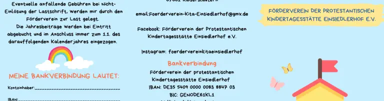 Förderverein der protestantischen Kindertagesstätte Einsiedlerhof e.V. Header