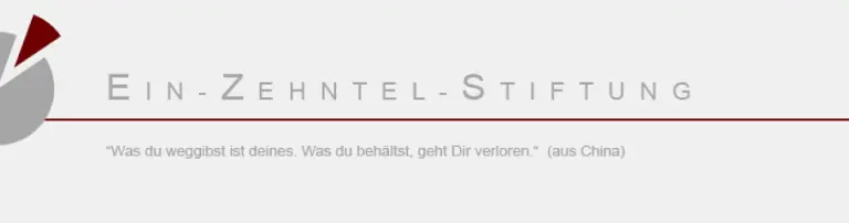 Ein Zehntel Stiftung Header