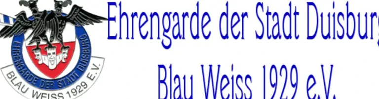 Tanzgarde Ehrengarde der Stadt Duisburg Blau Weiss 1929 e.V. Header