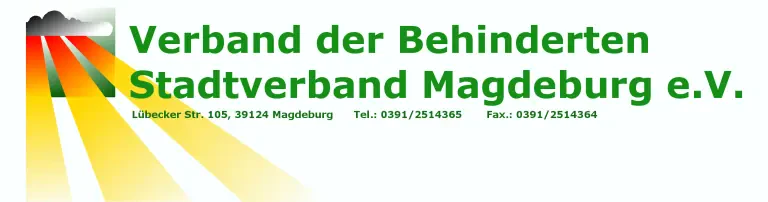 Verband der Behinderten Stadtverband Magdeburg e.V. Header