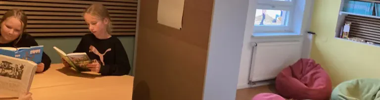 Förderraum mit Leseecke Header