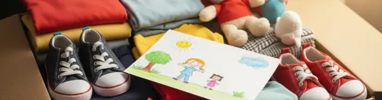 Versandkosten für Lieferung der humanitären Hilfe in die Ukraine. Macht mit Header