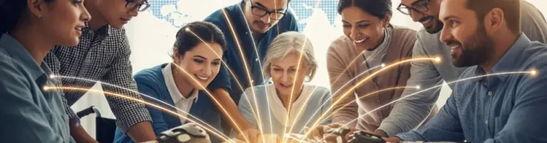 Gründung und Erstellung der Internationale Inklusive Netzwerk. Mach mit! Header