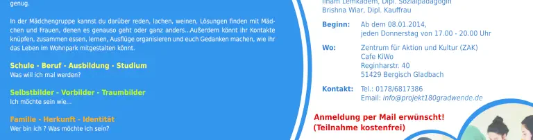 Empowerment: Mädchen- und Frauengesprächskreis 180° Wende Header