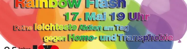 Sachsenweiter Rainbowflash zum Internationalen Tag gegen Homo- und Transphobie (IDAHOT) am 17. Mai Header