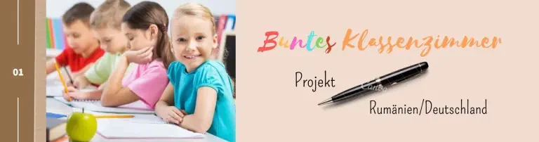 Buntes Klassenzimmer -Schulkinder in Rumänien/Sibu- Header
