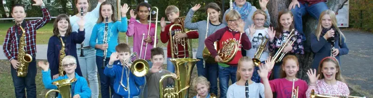 Bläserklasse 2017-2019; Instrumente für motivierte Kinder Header