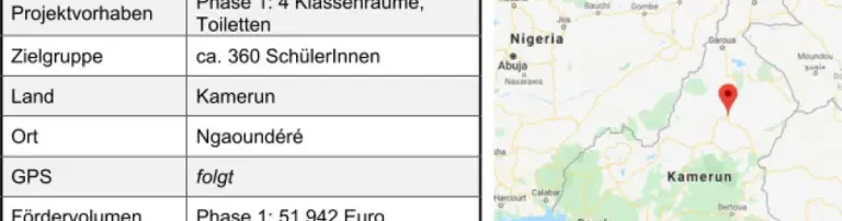 Projekt Schulneubau in Ngaoundéré/Kamerun Header
